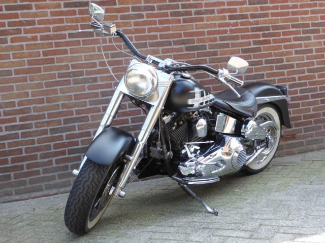 Harley-Davidson Fat Boy Chopper FLSTF '94 mat zwart