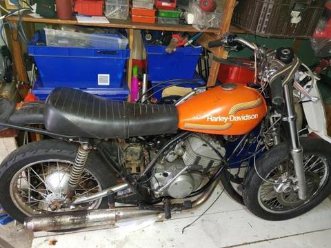 oldtimer harley davidson 1977 1 cil 250 cc
