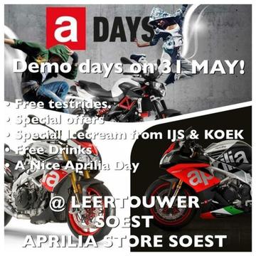 Demo days Moto Guzzi Aprillia Vespa Piaggio 31 mei Soest!